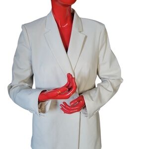 H&M White Blazer Classic Suit Jacket